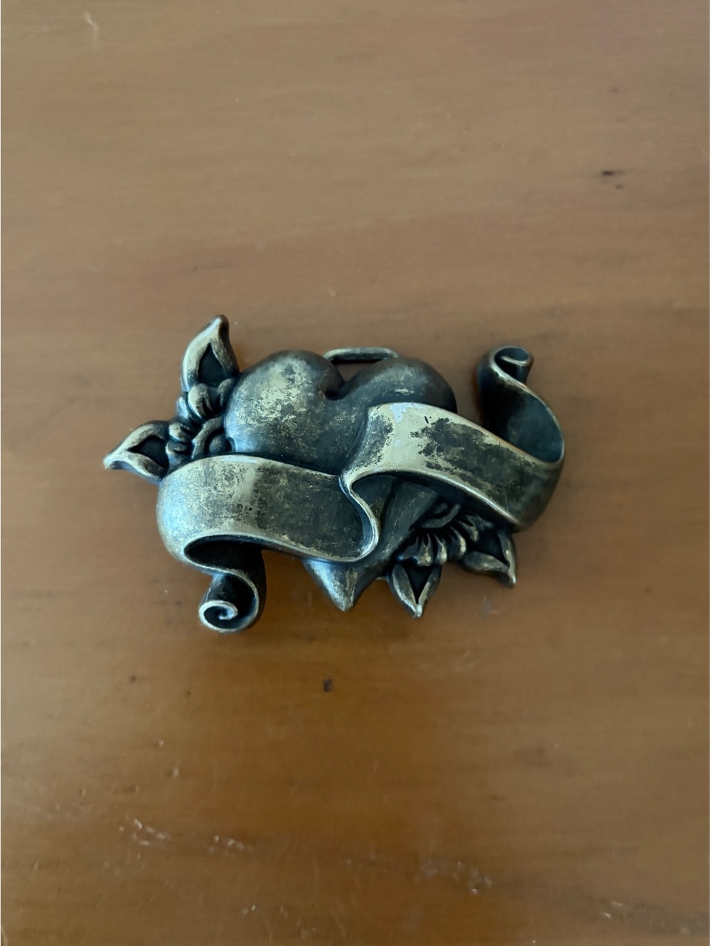 Vintage Belt Buckle Heart Cowgirl Girls Western Rodeo
